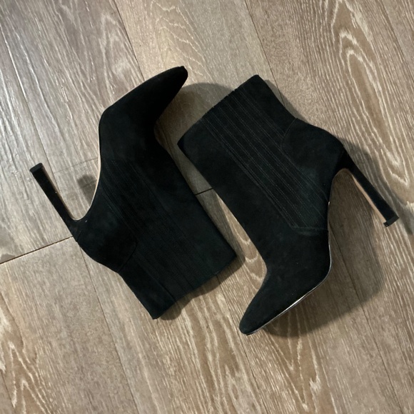 Vince camuto Black leather Ankle Boots sexy square - Picture 2 of 7